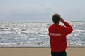 Lifeguard watching the sea