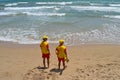 Lifeguards On The Beach Royalty Free Stock Photo