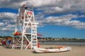 Lifeguards remain vigilant at the beach Royalty Free Stock Photo