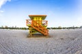 Lifeguards Stand at South Beach Royalty Free Stock Photo