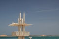 Lifeguards' tower on a beach Royalty Free Stock Photo