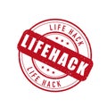 Lifehack vector stamp Royalty Free Stock Photo