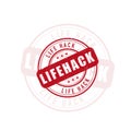 Lifehack vector stamp Royalty Free Stock Photo