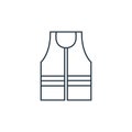 lifejacket icon vector from construction concept. Thin line illustration of lifejacket editable stroke. lifejacket linear sign for Royalty Free Stock Photo