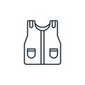 lifejacket icon vector from travel concept. Thin line illustration of lifejacket editable stroke. lifejacket linear sign for use Royalty Free Stock Photo