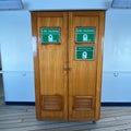 The lifejacket locker on a cruise ship where lifejackets are available