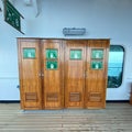 The lifejacket locker on a cruise ship where lifejackets are available