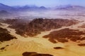 Lifeless Arabian desert with mountains in Egypt