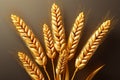 A lifelike 3D representation of wheat in a graphical icon