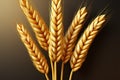 A lifelike 3D representation of wheat in a graphical icon