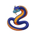 Lifelike Indian Wolf Snake Nature Graphic Royalty Free Stock Photo