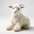 Lifelike Plush Goat: A Childlike Innocence Captured In Fujifilm Velvia Style