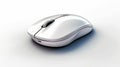 Lifelike Renderings: Shiny White Button Mouse Royalty Free Stock Photo