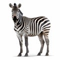 Lifelike Zebra Standing In Photorealistic Rendering