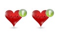 Lifeline hearts illustration design Royalty Free Stock Photo