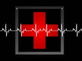 Lifeline and medical sign Royalty Free Stock Photo