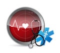 Lifeline Stethoscope radar illustration design