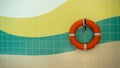 A lifeline on the wall in the pool, red, indoors, helps people