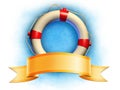 Lifesaver and banner