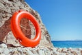 Lifesaver on the beach Royalty Free Stock Photo