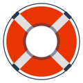 Lifesaver rescue belt. Red lifebuoy color icon Royalty Free Stock Photo