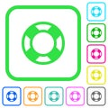 Lifesaver vivid colored flat icons icons Royalty Free Stock Photo