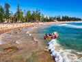 Surf Life Saving Boats, Manly Beach, Sydney, Australia Royalty Free Stock Photo