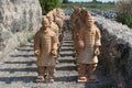 Lifesize Tera Coda Soldiers in Formation Royalty Free Stock Photo