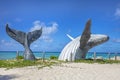 Lifesize Whale Statue Royalty Free Stock Photo