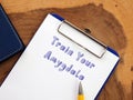 Lifestyle concept about Train Your Amygdala with sign on the page