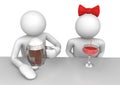 Lifestyle - Couple in the bar Royalty Free Stock Photo