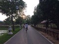 Lifestyle cycling in sukhothai historical thailand