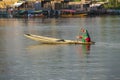 Lifestyle in Dal lake, local people use Shikara, a small boat for transportation in the lake of Srinagar, India Royalty Free Stock Photo