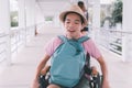 Lifestyle of happy disability kid concept