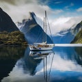 lifestyle photo boats on milford sound new zealand