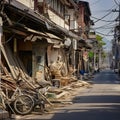 lifestyle photo earthquake damage in asia