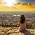 lifestyle photo israel city of Jerusalem from Mountain