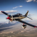 lifestyle photo p50 airplane in airshow flying - AI MidJourney