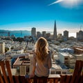 lifestyle photo view of san francisco from coit tower