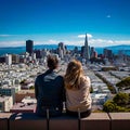 lifestyle photo view of san francisco from coit tower