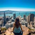 lifestyle photo view of san francisco from coit tower