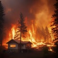 lifestyle photo wild out of conrol fire burning homes