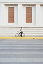 Lifestyle, transport and people concept - young man on city street