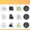 Lifestyle trends icons set