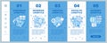 Lifestyle types onboarding mobile web pages vector template. Corporate life. Responsive smartphone website interface