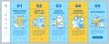 Lifestyle types onboarding mobile web pages vector template. Hipster living. Responsive smartphone website interface