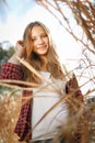 Lifestyle sunny portrait of young smiling teenage girl Royalty Free Stock Photo