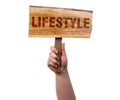 lifestyle wooden sign