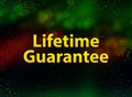 Lifetime Guarantee abstract bokeh dark background Royalty Free Stock Photo