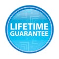 Lifetime Guarantee floral blue round button Royalty Free Stock Photo
